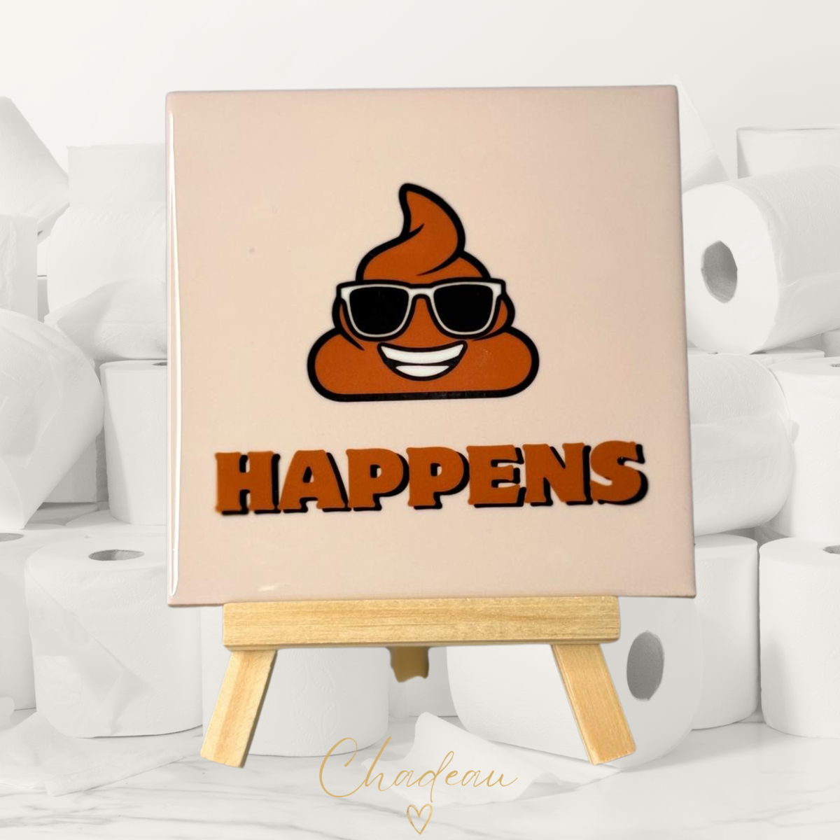 Decoratietegel - Shit Happens